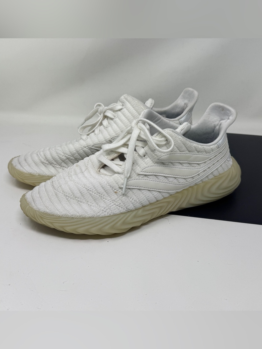 Adidas Sobakov Mens Size 10.5 White Athletic Casual Sneakers Shoes B41955